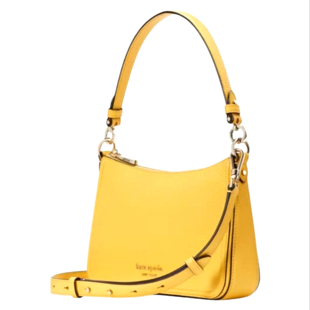 Kate Spade Hudson Crossbody Mullein Yellow Leather Handbag/Purse Med NWOT
